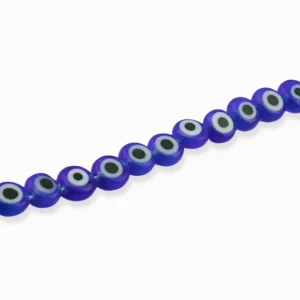 Perles palets l'oeil bleu en verre 6mm