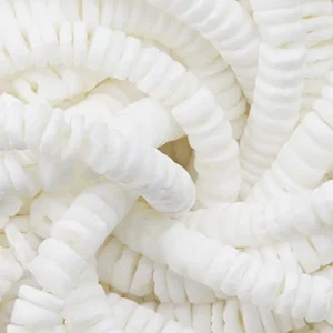 Perles rondelles Heishi en coquillage naturel 6-7mm blanc