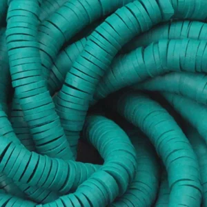 PerlesrondellesHeishienpatepolymere5mmsarcelle-Longueur45cm-PHS0050-LaPerlerie22.jpgv1737461058 Perles rondelles Heishi en pâte polymère 5mm sarcelle