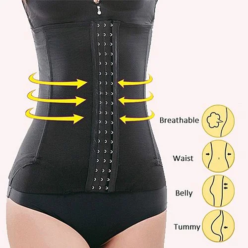 Corset Minceur – Gaine Amincissant – à Bretelles YC 128 – Noir – Image 2
