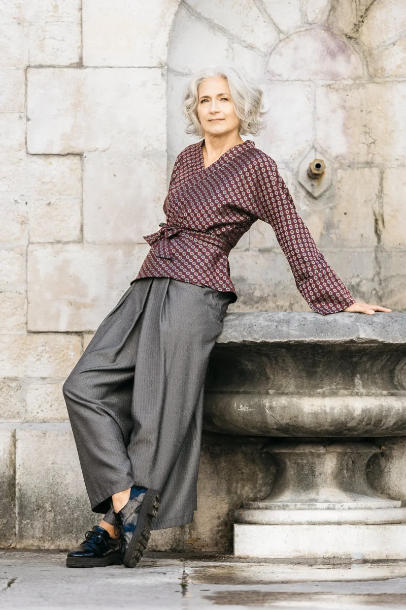 Pantalon hakama NESUMI gris – Image 5