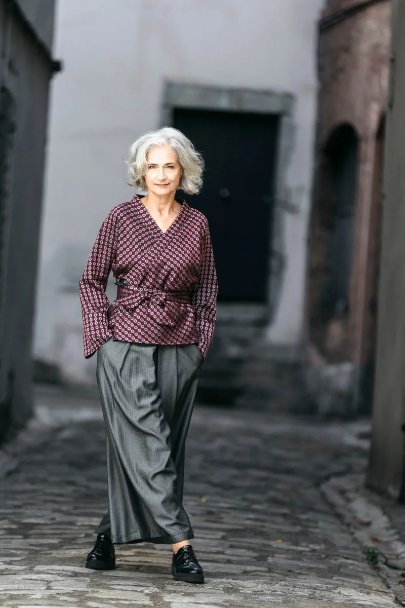 Pantalon hakama NESUMI gris – Image 8