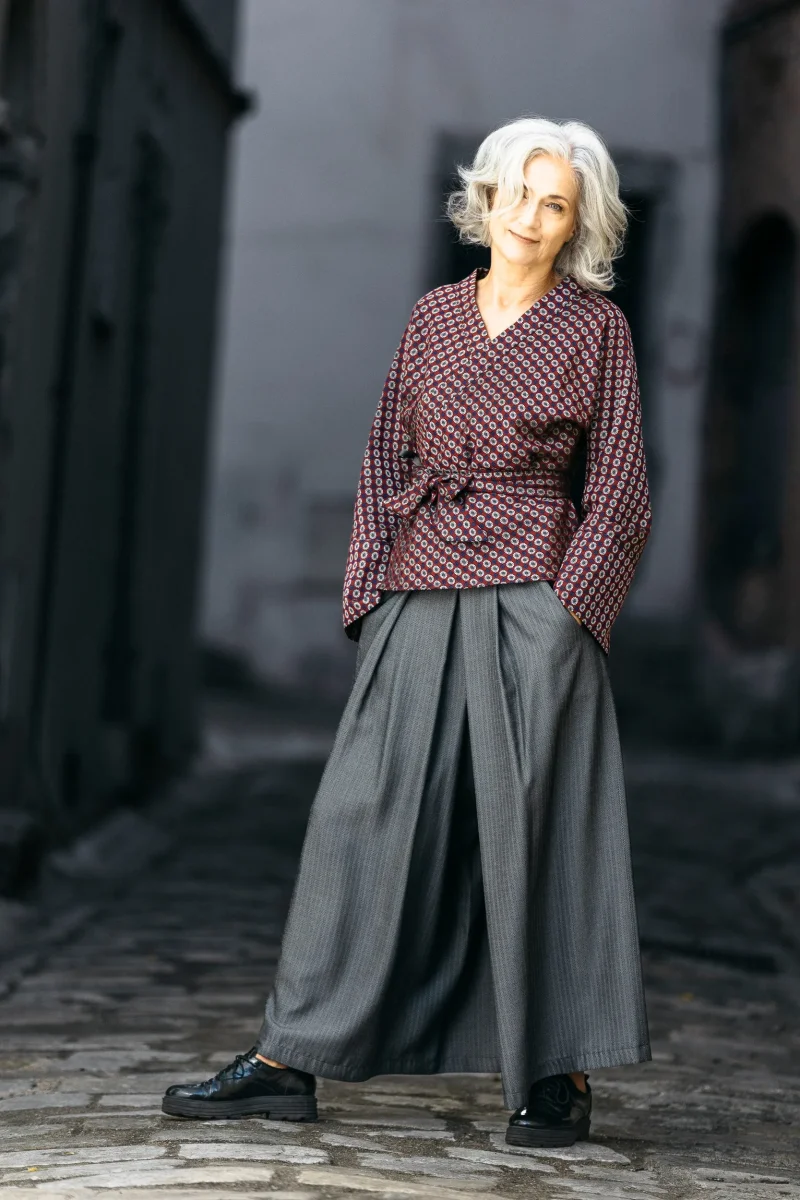 Pantalon hakama NESUMI gris – Image 7