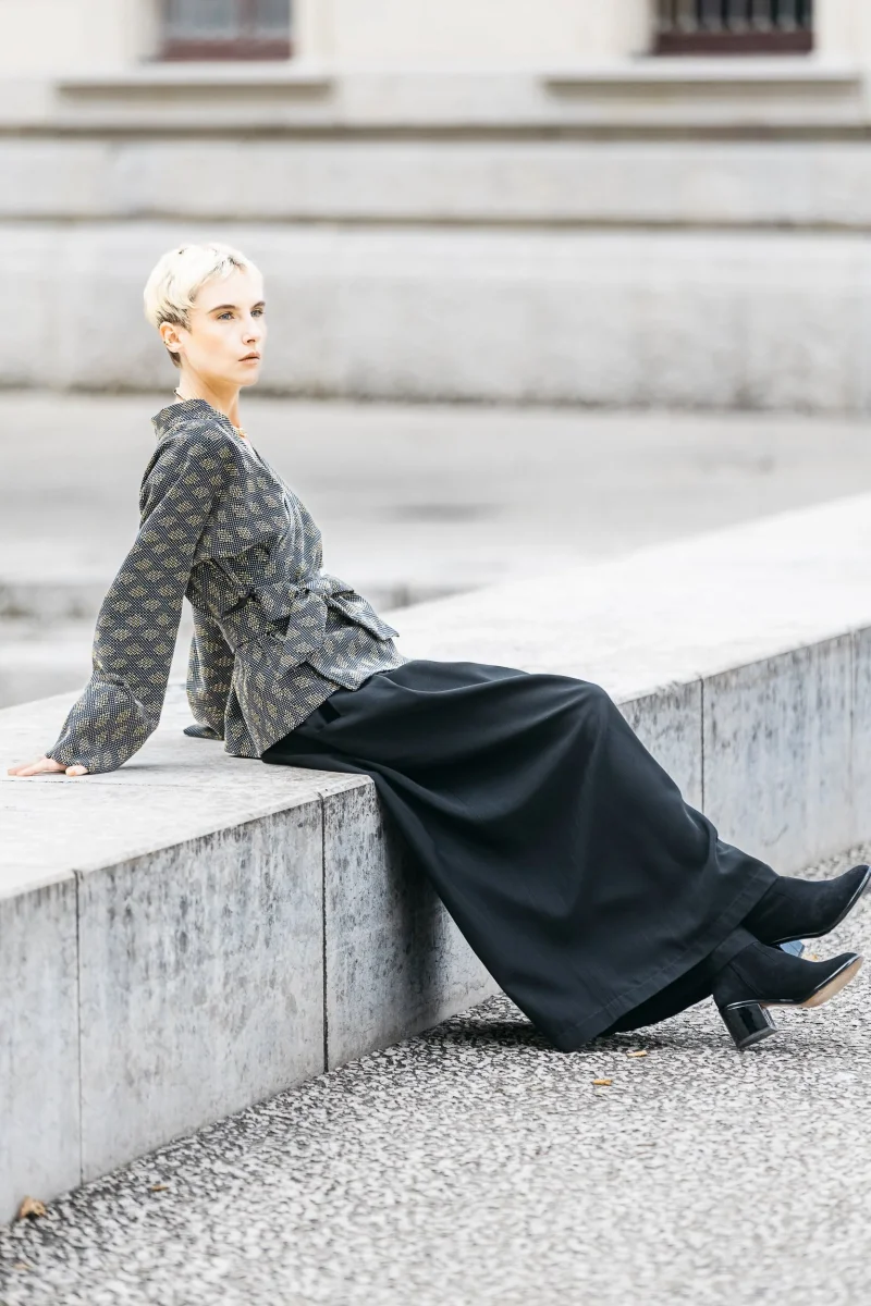 Pantalon hakama JIMA noir – Image 2