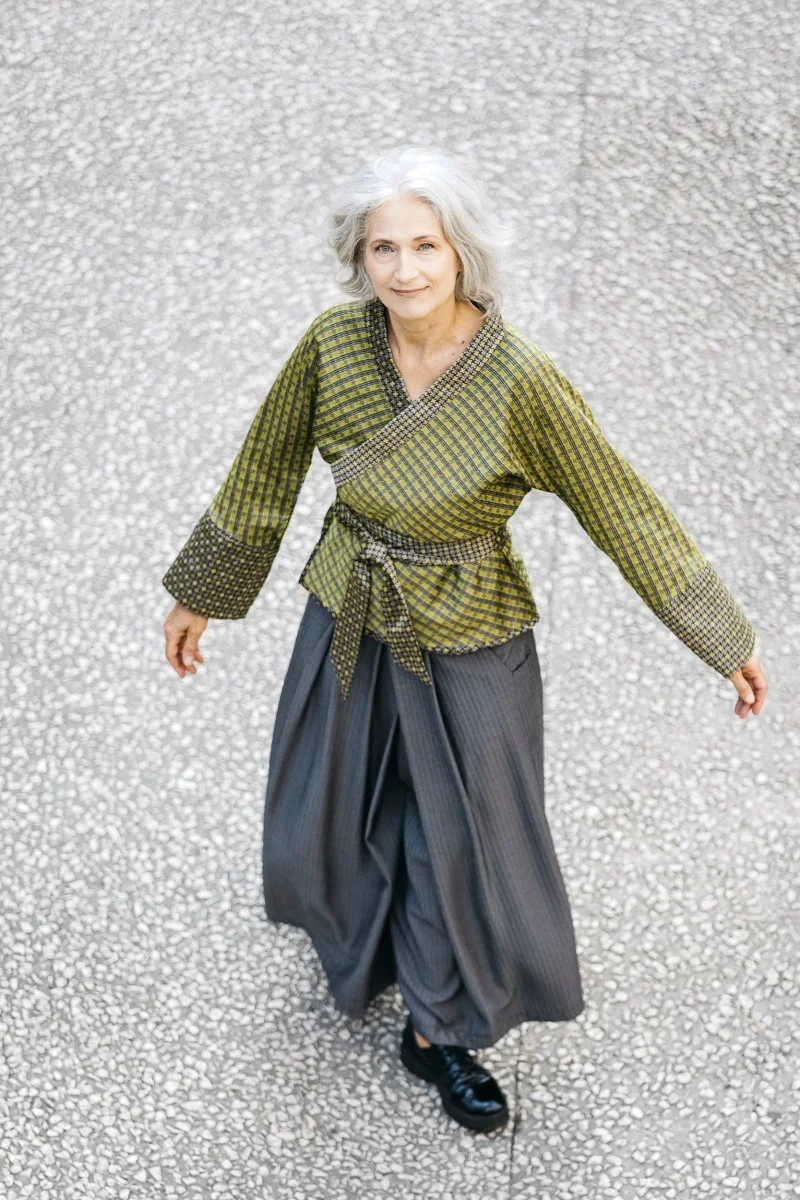 Pantalon hakama NESUMI gris – Image 2